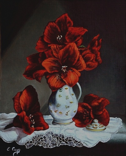 "натюрморт с амариллисами"