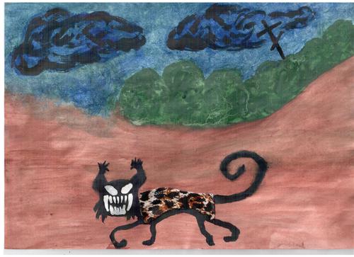 Зверь среди простанства: на полях, среди степей и туч