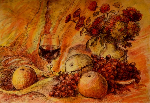 Цветы и фрукты