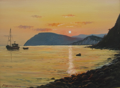 Вечер,широкая балка