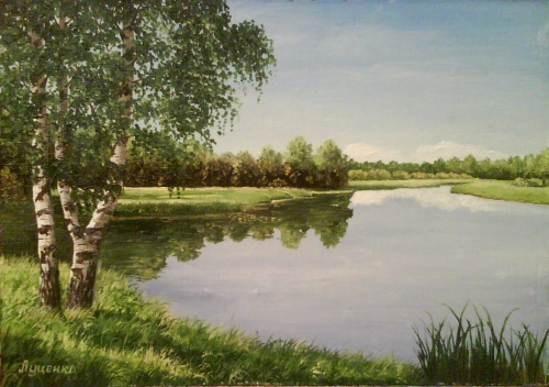 Березки у пруда