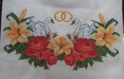 Свадебный рушник Лебеди