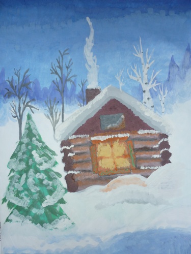 Заснеженны й домик