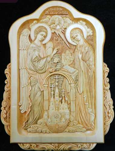 Благовещение с предстоящей церковью