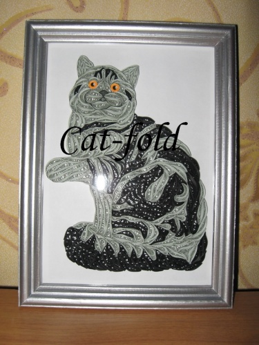 Картина-панно Скоттиш-страйт в рамке, под стеклом.