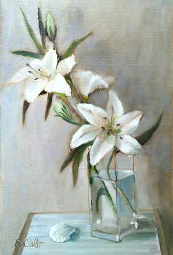 Белые лилии
